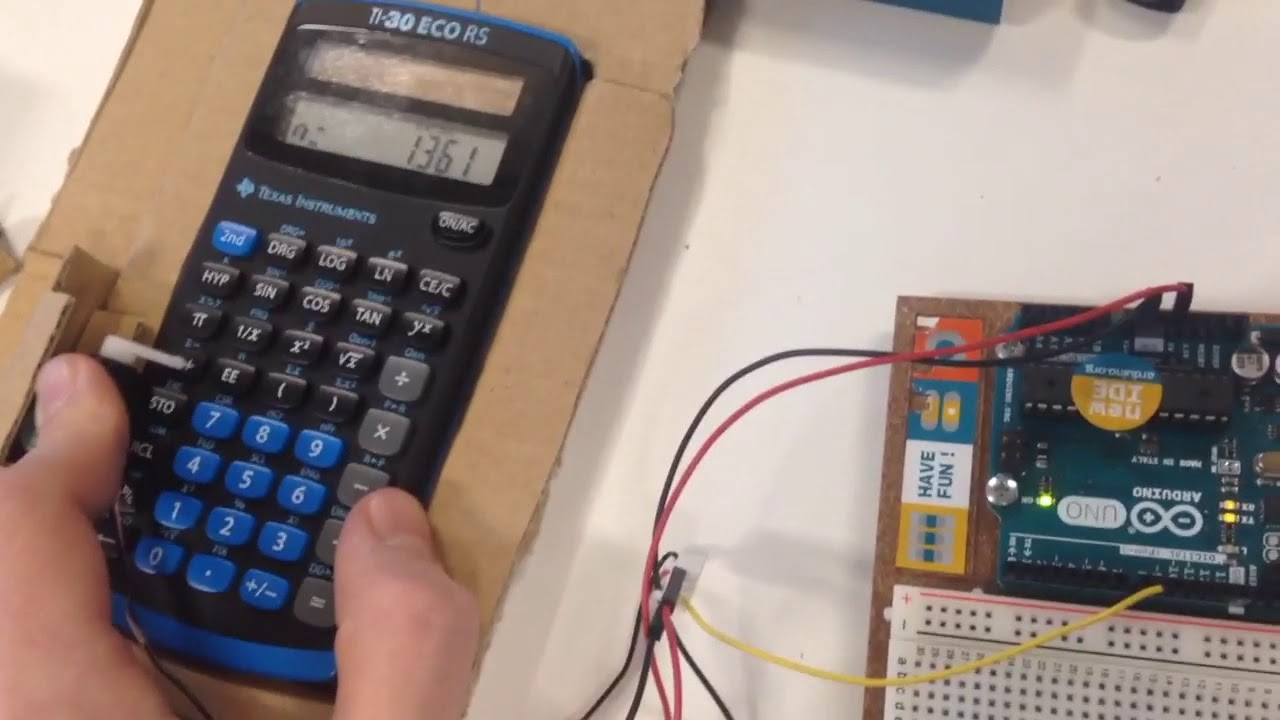 Press a calculator with an arduino