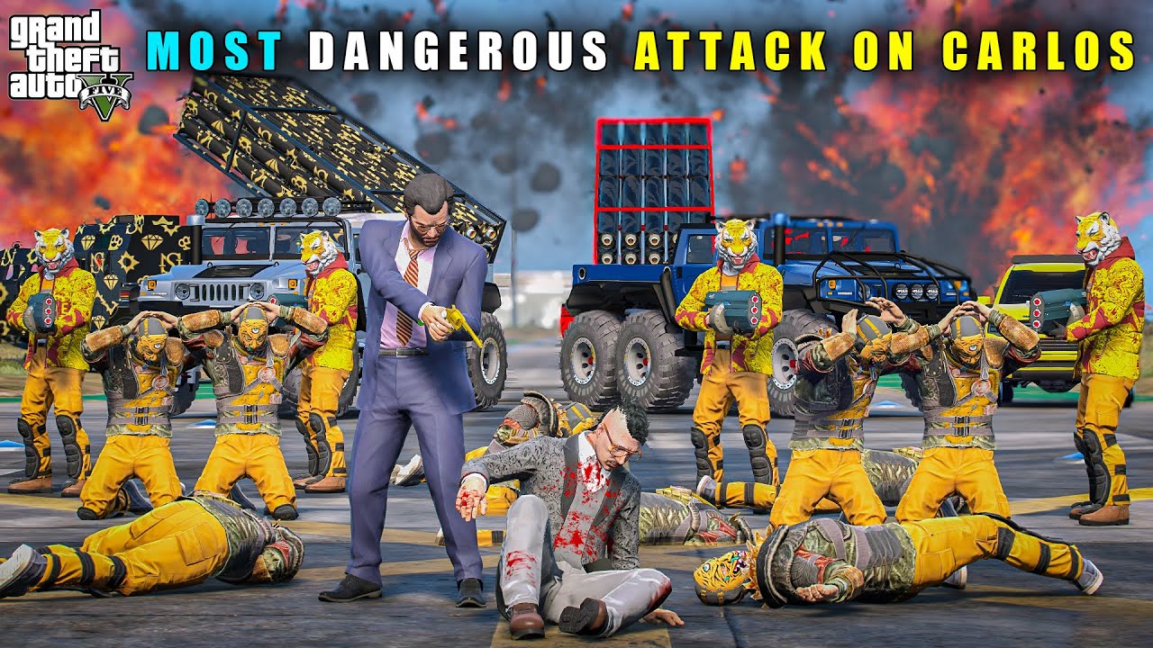 GTA 5 : MICHAEL'S MOST POWERFUL ATTACK ON CARLOS || BB GAMING