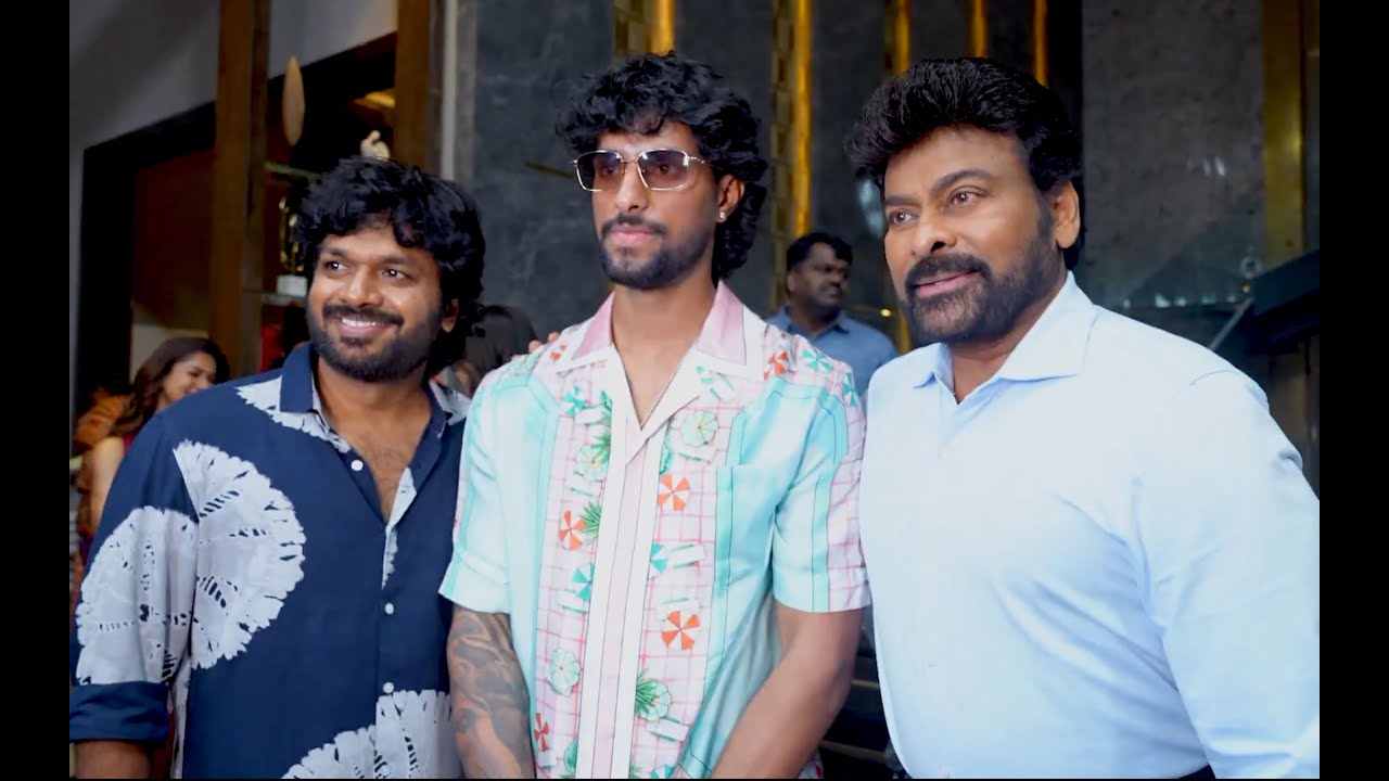 Megastar Chiranjeevi Met Tilak Varma On The Sets Of #ManaShankaraVaraPrasadGaru & Felicitated Him