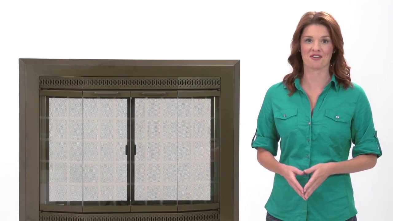 Pleasant Hearth Grandior Bay Glass Firescreen