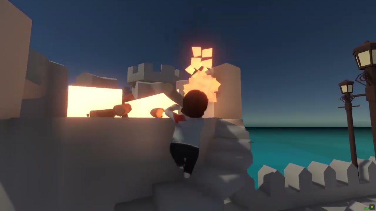 Human: Fall Flat - Port / Spring cleaning / A call for aid / Barrel of laughs achievement