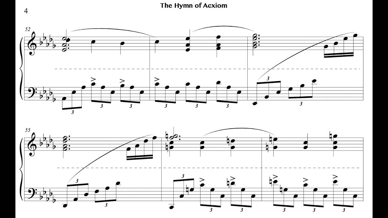The Hymn of Acxiom for Solo Piano