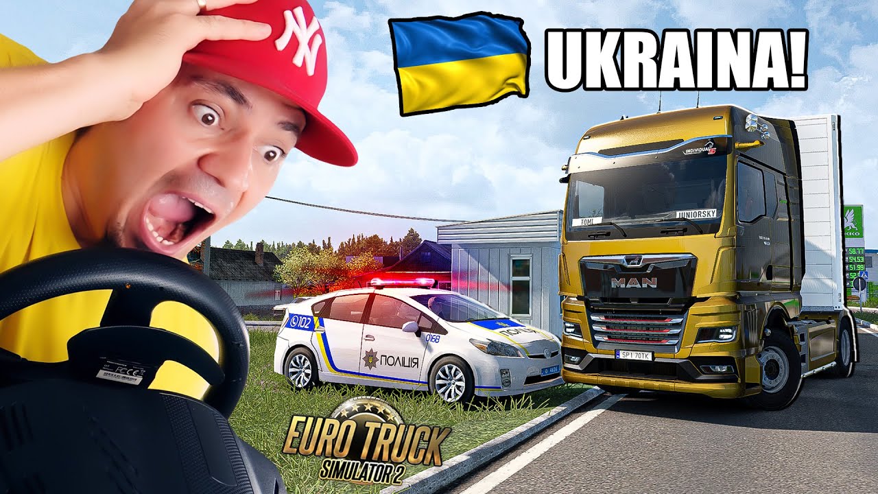 🚛 SPOTKANIE Z UKRAIŃSKĄ POLICJĄ! *mandaaaaat* | Euro Truck Simulator 2 z Darek