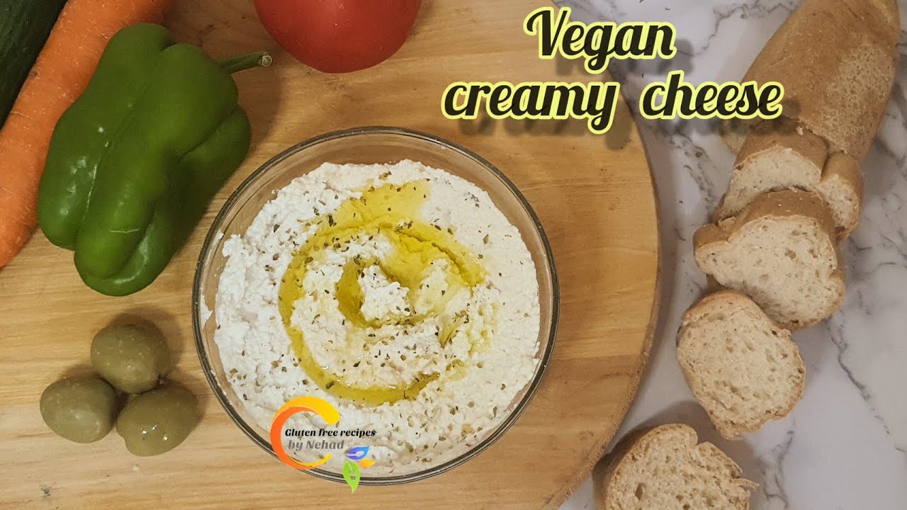 جبن نباتى كريمى صحى سهل وسريع وطعم ولا اروع  vegan creamy cheese