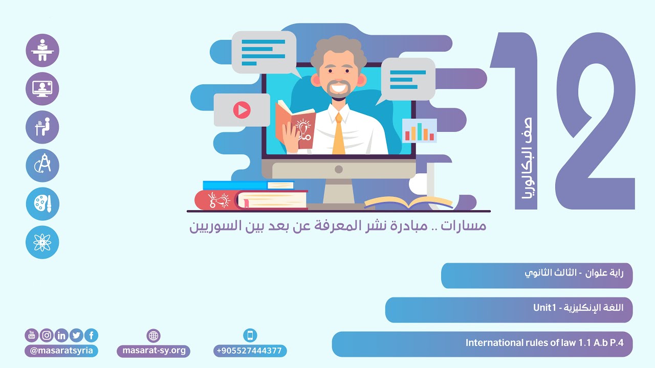 لغة إنكليزية ثالث ثانوي - Unit1/International rules of law 1.1 A.b/P.4