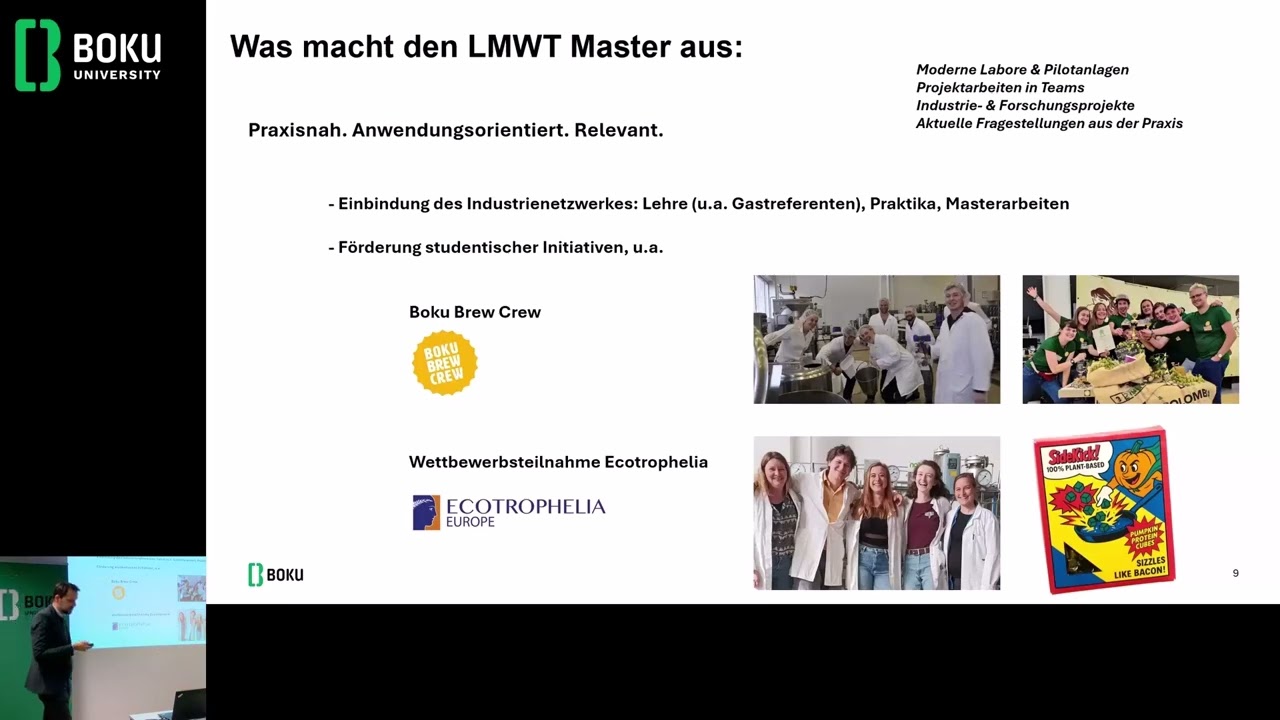 Lebensmittelwissenschaften und -technologie - Masterinfotage