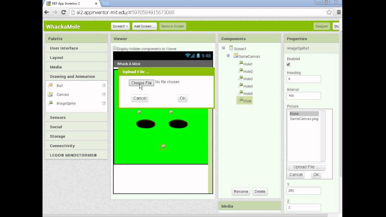 Whack A Mole - Part 1  App Inventor 2
