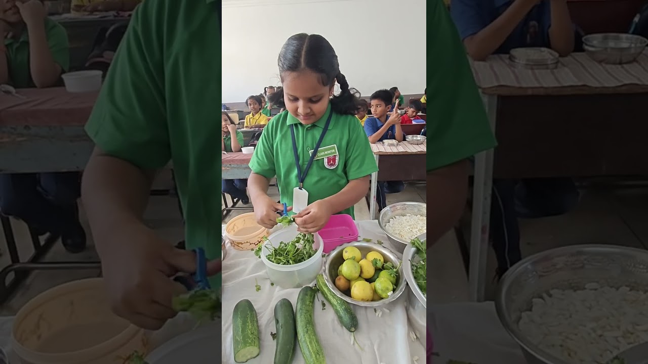Healthy & Tasty Without Fire 🍎🥗 | Kids Cooking Activity”.   #health #school #memes 