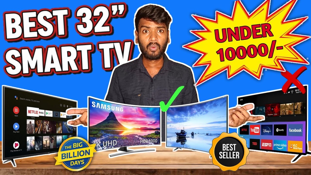🔥 Best 32 Inch Smart TV Under ₹10000 in 2025 | Top Budget Smart TVs in India