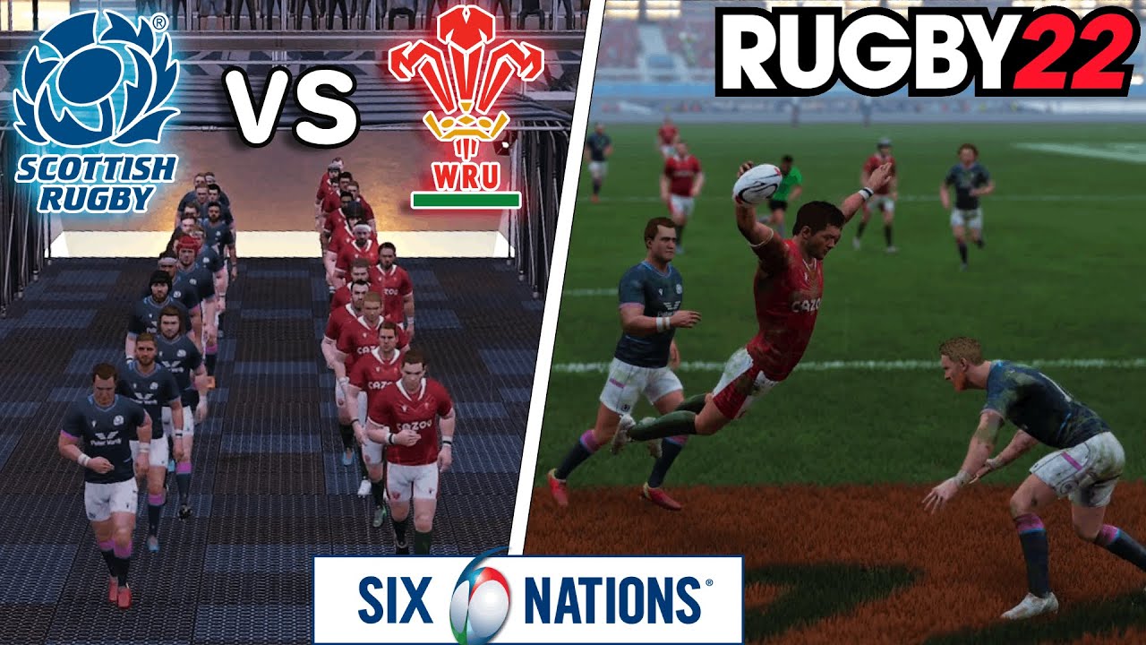 SCOTLAND vs WALES | 6 Nations 2023 Round 2 | Rugby 22 - Gameplay & Commentary Legend Difficulty