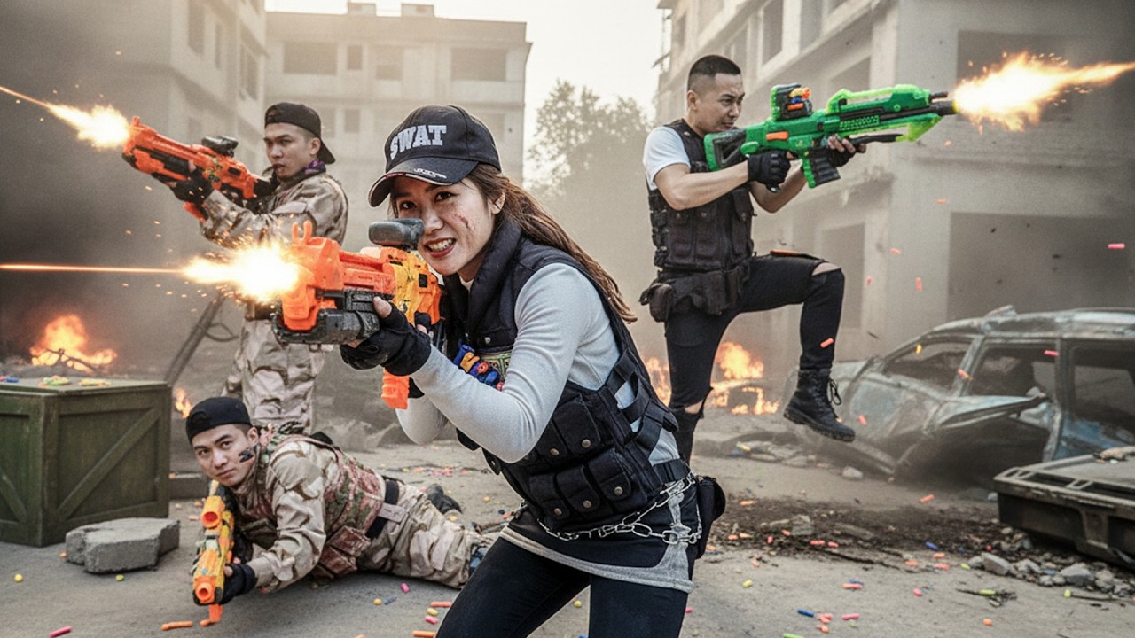 NERF WAR SEAL X: Элитный отряд SEAL X проводит тактическую операцию с мощными бластерами Nerf