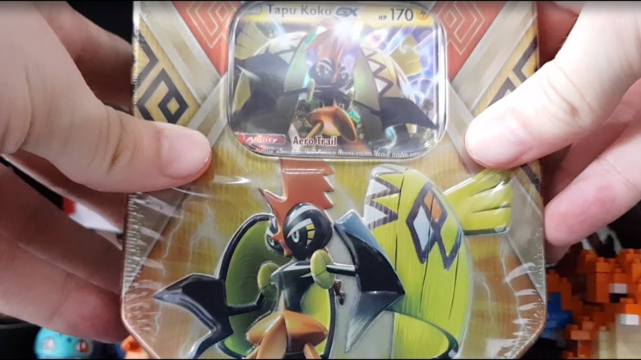 Pokemon Tapu Koko GX Tin Opening