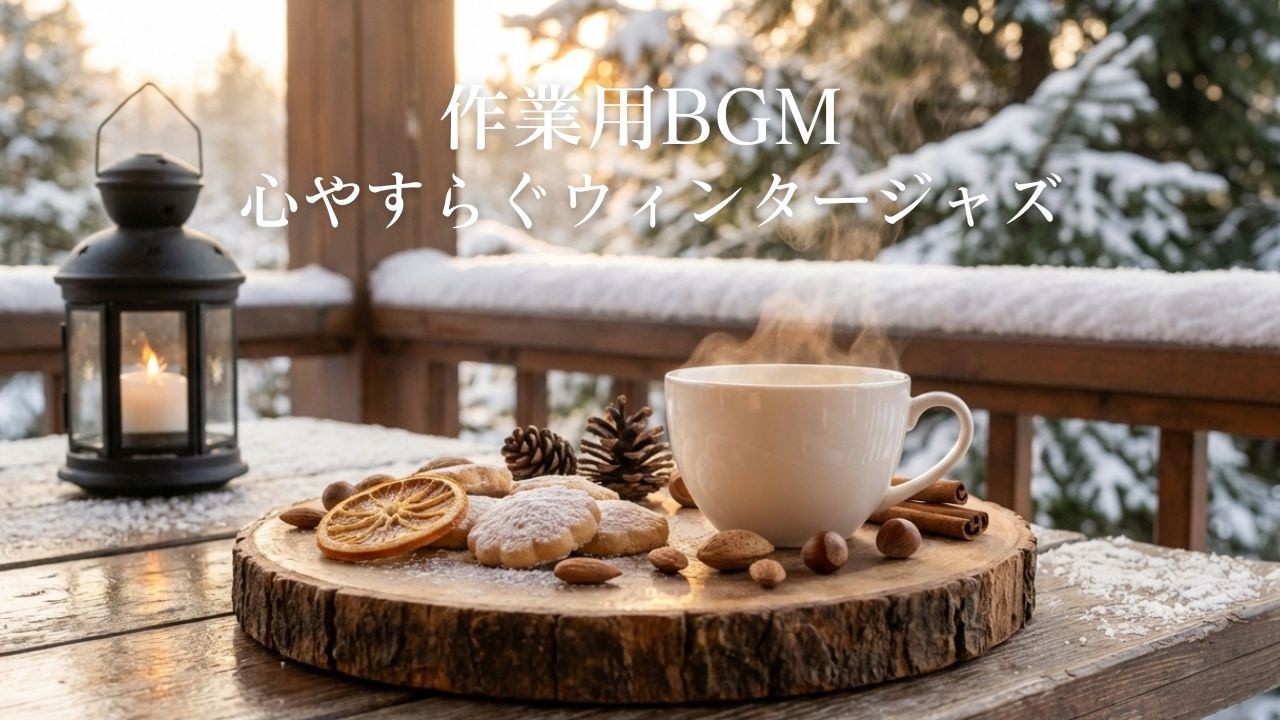 【作業用BGM】心やすらぐウィンタージャズ｜静かな時間に寄り添う癒しカフェBGM ❄️🌙 | Winter Jazz for Calm & Study