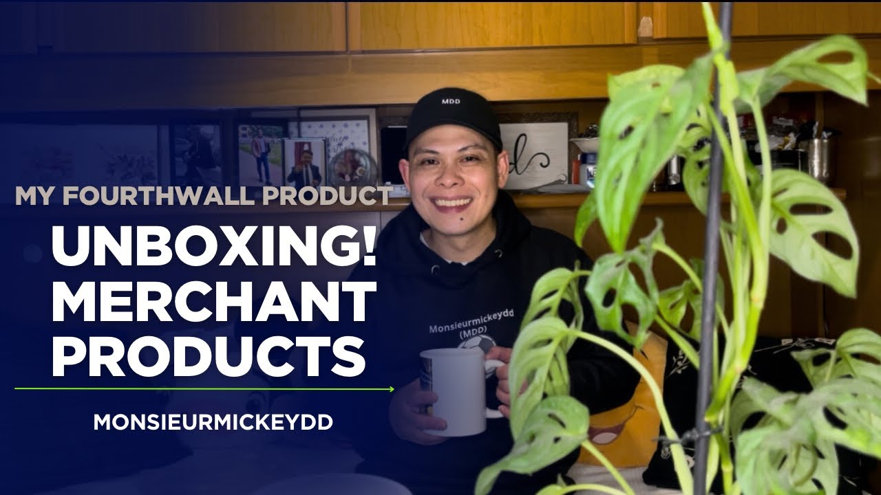 UNBOXING MY MERCHANDISE PRODUCTS FROM FOURTHWALL || MONSIEURMICKEYDD 