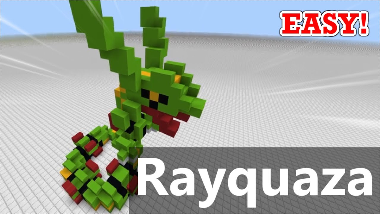 Minecraft┃How to build Pokémon(Rayquaza)