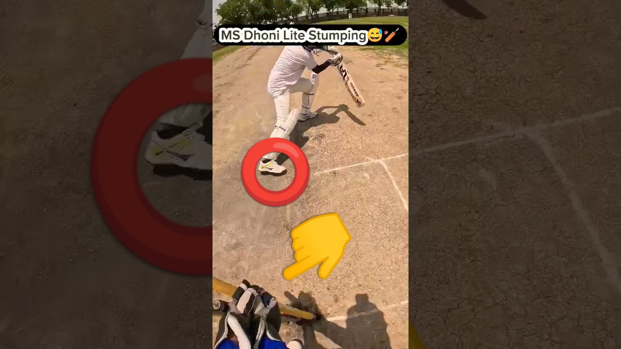 MS Dhoni Lite Stumping Part-2😅🏏😎#cricket#ecl#ipl#cricketshorts#goprocricket#offspin#msdhoni#stumping