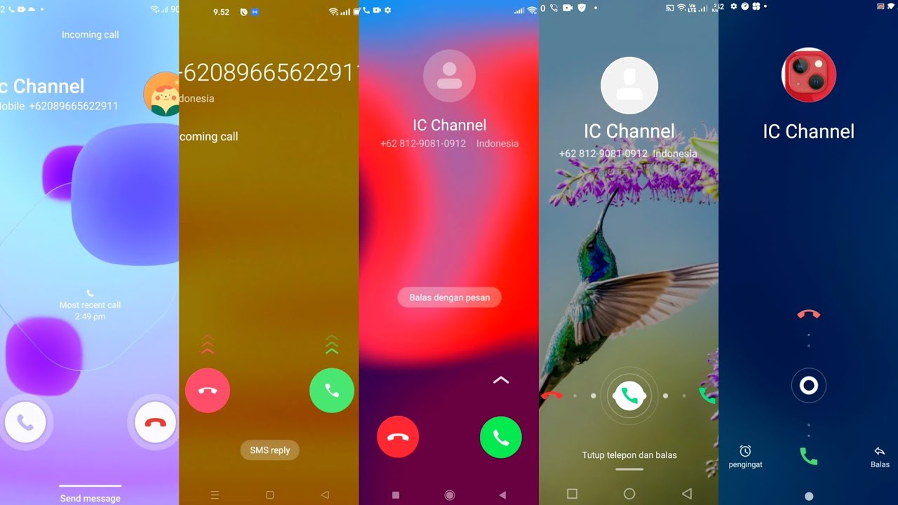 SAMSUNG A53 VS OPPO R6 VS REDMI note 9 VS INFINIX hot 20i VS VIVO Y12, incoming call