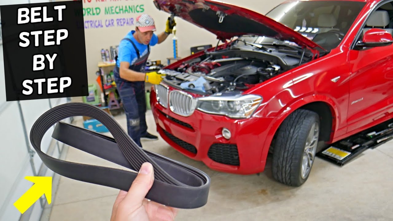 SERPENTINE BELT REPLACEMENT REMOVAL BMW X3 X4 XDRIVE35i SDRIVE35i M40i