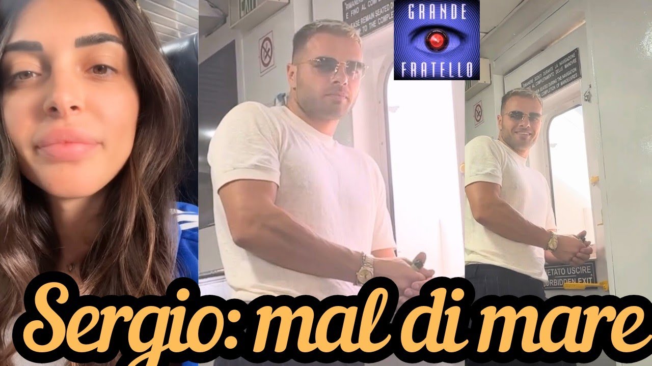SERGIO D'OTTAVI si sente malissimo sul traghetto per Capri. GRETA lo percula un po'