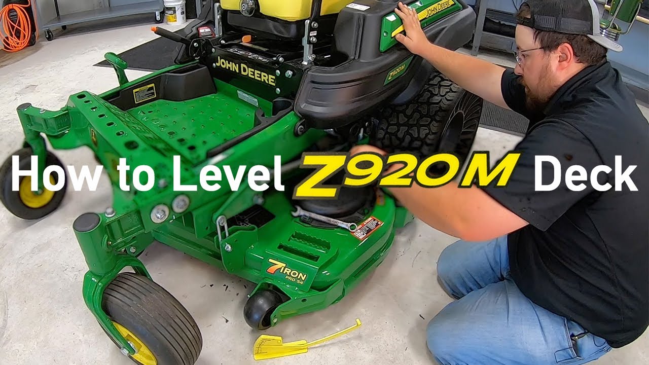 How to Level John Deere Z920M Deck | Most overlooked mower maintenance point