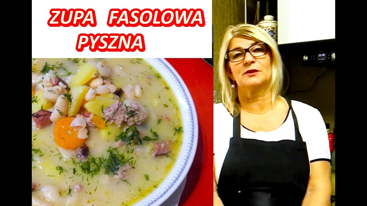 FASOLOWA ZUPA Z BIAŁEJ FASOLI Z ZIEMNIAKAMI NA KOŚCIACH PRZEPIS SMACZNA TREŚCIWA JAK ZROBIĆ Nr.714😋💗