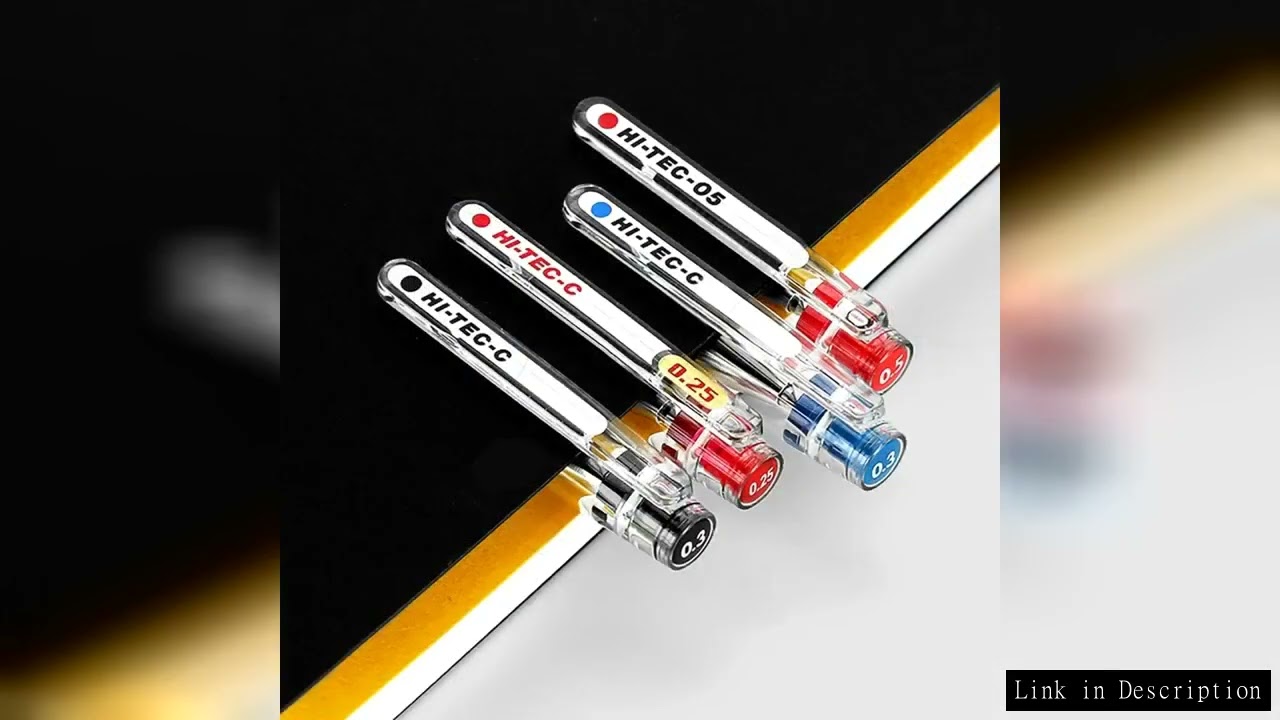 PILOT Gel Pen HI-TEC-C Syringe Tip Financial Fine Pen 0.25/0.3/0.4/0.5mm Black Pen Office Accessorie