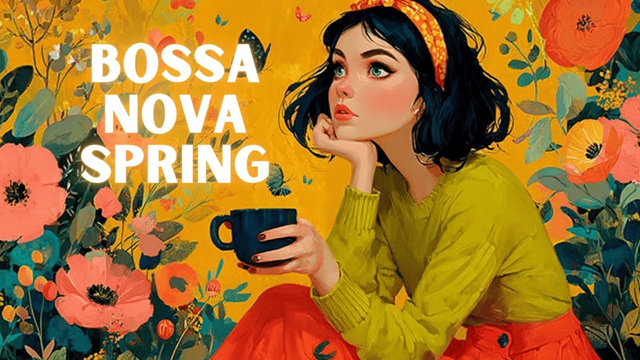 Весенний босса-нова джаз ~ Расслабляющая атмосфера кафе для учебы и фокуса 🌸 Спокойный фон