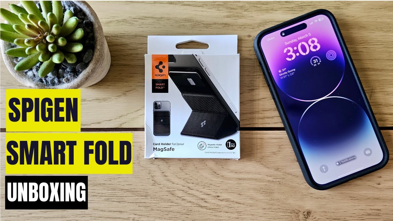 Spigen Smart Fold (MagFit) Magnetic Wallet Card Holder (Gunmetal color) Unboxing