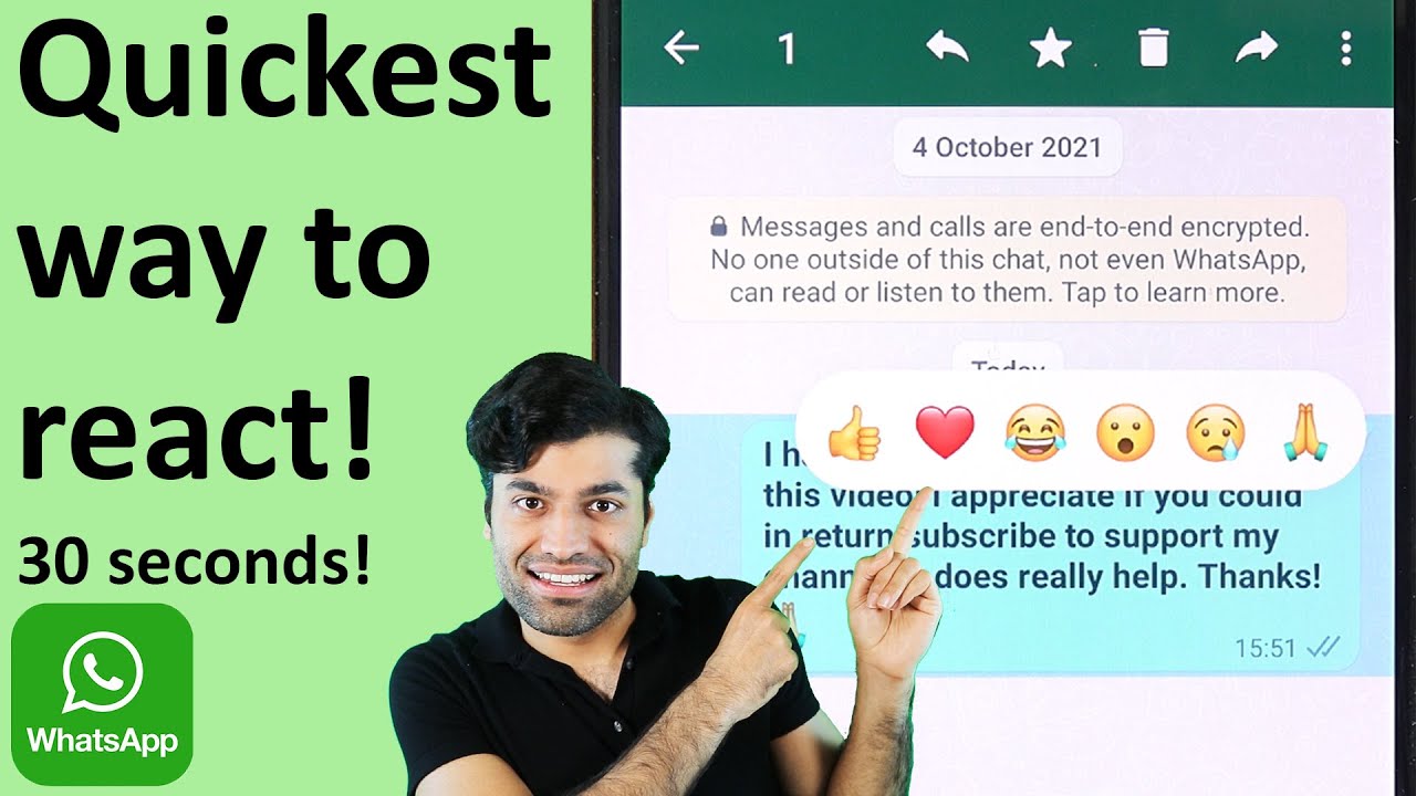 How to react to WhatsApp messages