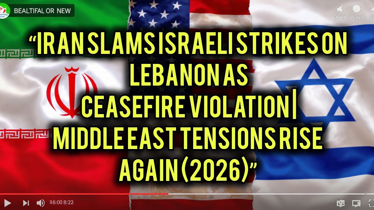 &ldquo;Iran Slams Israeli Strikes on Lebanon as Ceasefire Violation | Middle East Tensions Rise Again