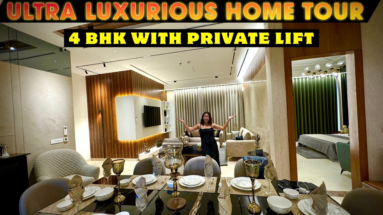 inside a 3650 Sq Ft Ultra Luxurious 4 BHK Flats With Private Lift | Joy Grand Mohali | Home Tour