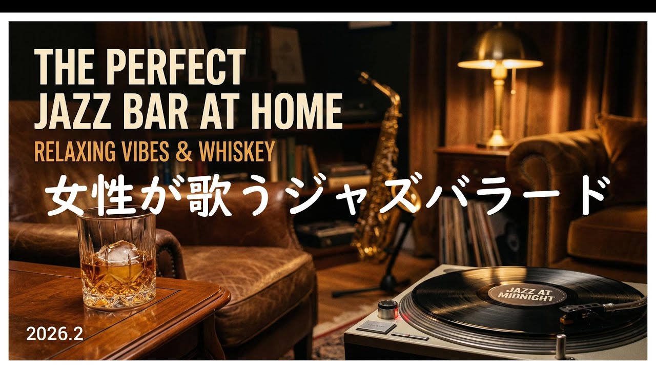 【作業用BGM】　ハスキーボイスが歌うジャズバラードを聴く｜自宅がジャズバーになる。｜ウイスキーと聴く極上のバラード集
