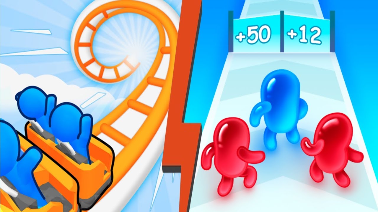 #video Runner coster Vs Join blob clash -All level complete speed run android ios youtube 