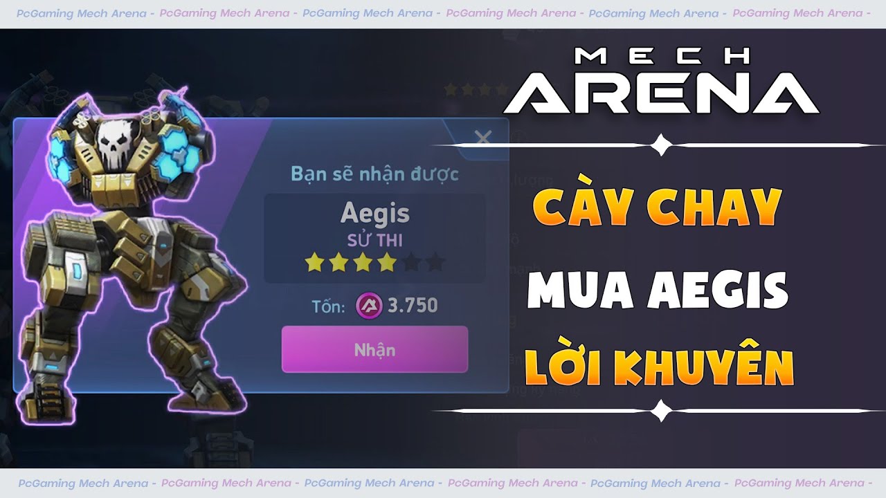 Cày chay mua Aegis - Lời khuyên mua Vòng Cung 10 hay Pháo Xoáy 10 - Mech Arena