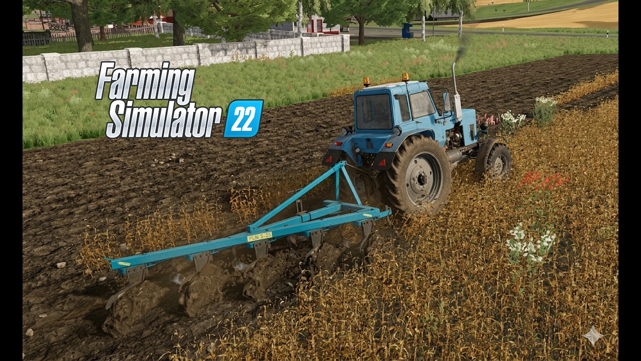 Farming Simulator 22 - Tractor Mod MTZ-82, PLN 5-35 Plowing, Cultivate Land