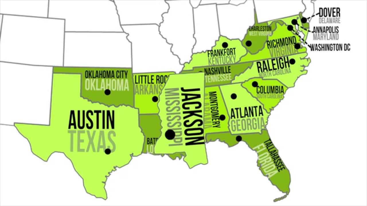 Southern Capitals & States