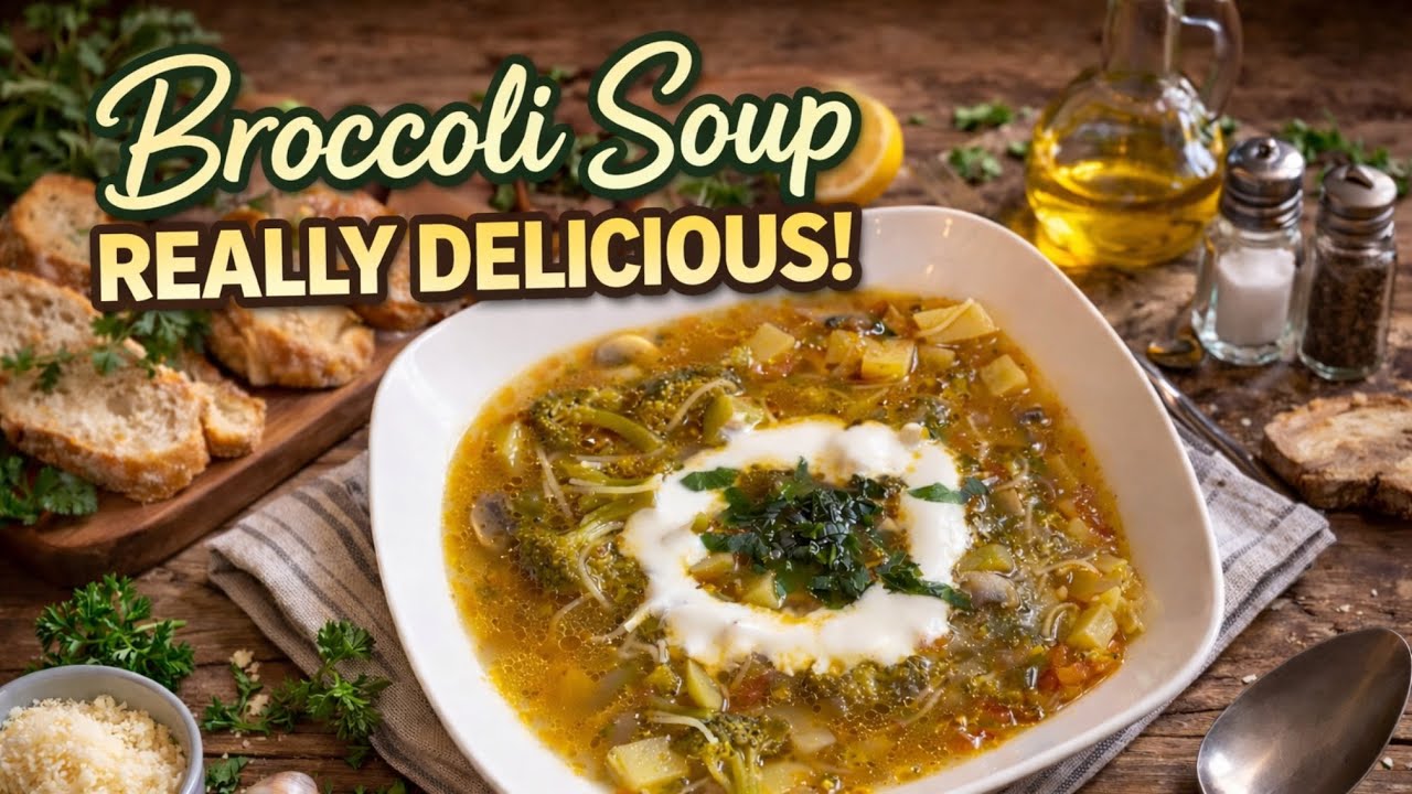 Easy Broccoli Soup Recipe| دستور پخت ساده سوپ بروکلی