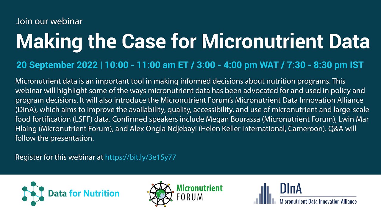 Making the Case for Micronutrient Data