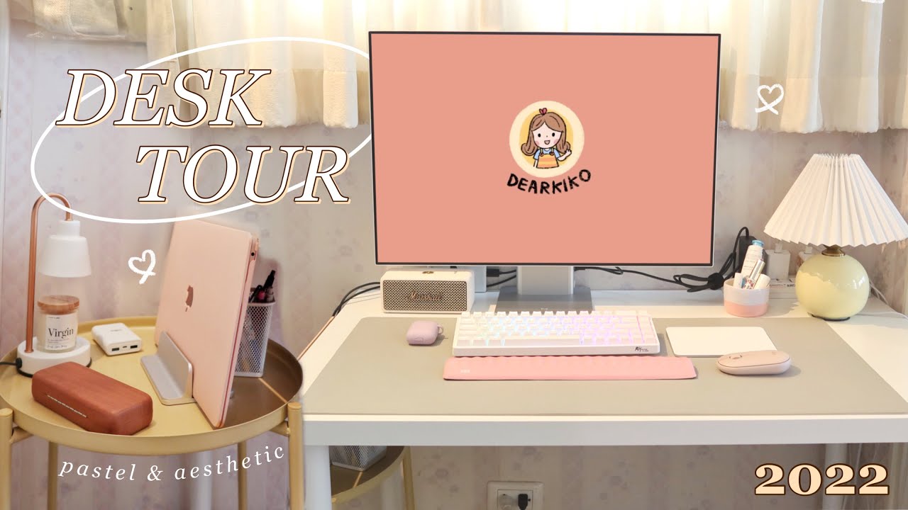 Desk Your 2022 💡เปิดโต๊ะทำงาน, เก้าอี้สุขภาพ, จอ monitor อันใหม่, โคมไฟ 3 สี | Dearkiko