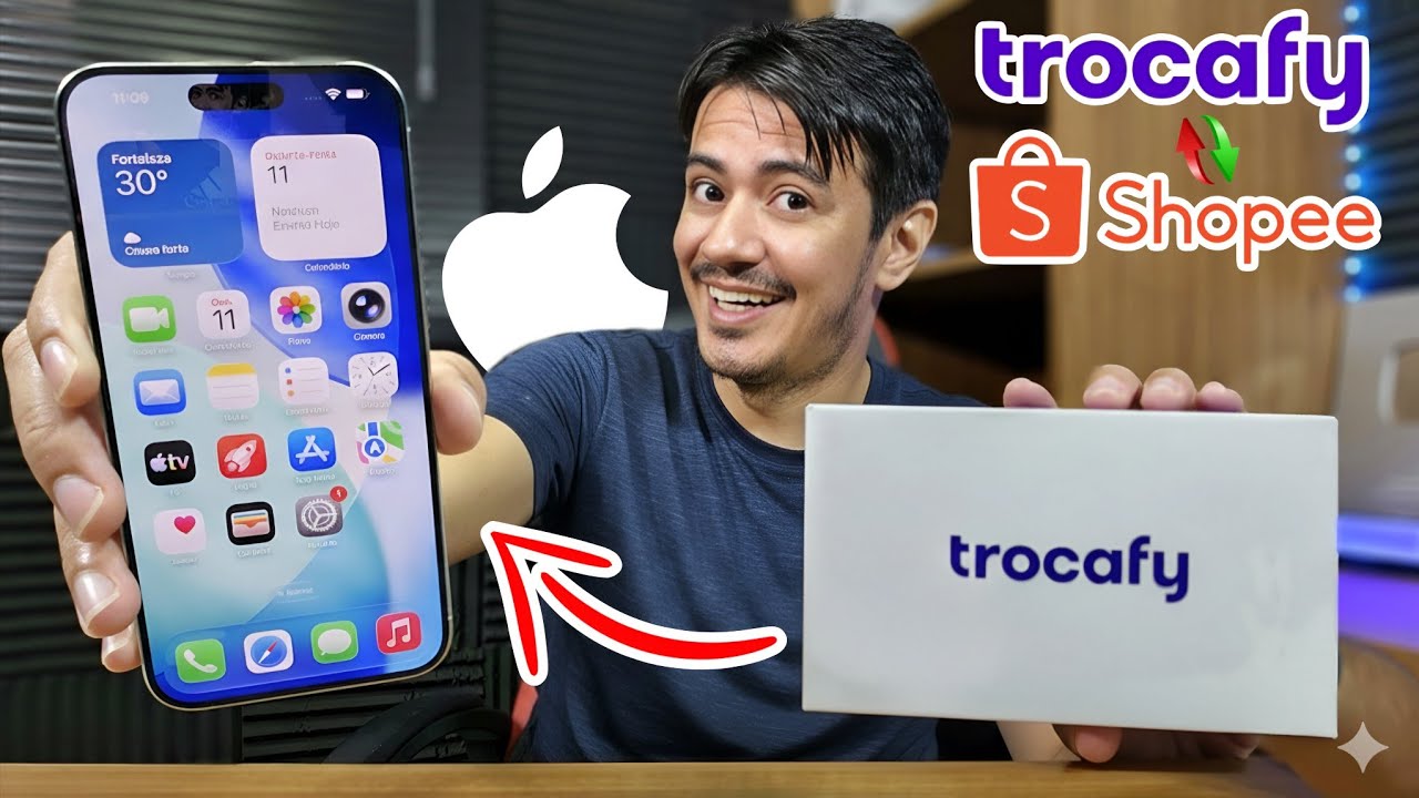 Comprei o IPHONE 15 PRO MAX na loja da TROCAFY | Unboxing e primeiras impressões