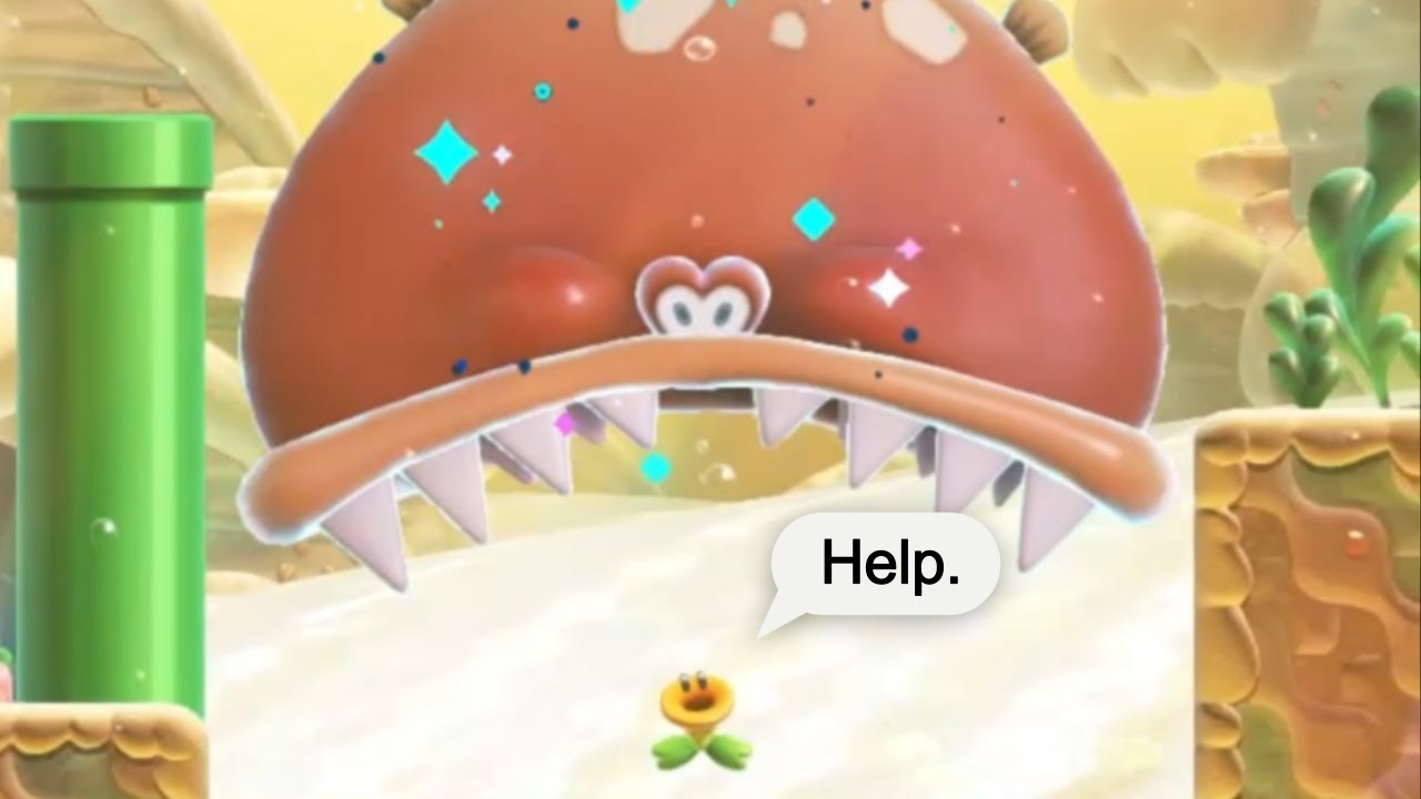talking flower straight up dying for 1 minute and 34 seconds (Super Mario Wonder)
