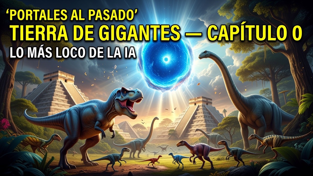 Portales al pasado tierra de gigantes con IA #animation