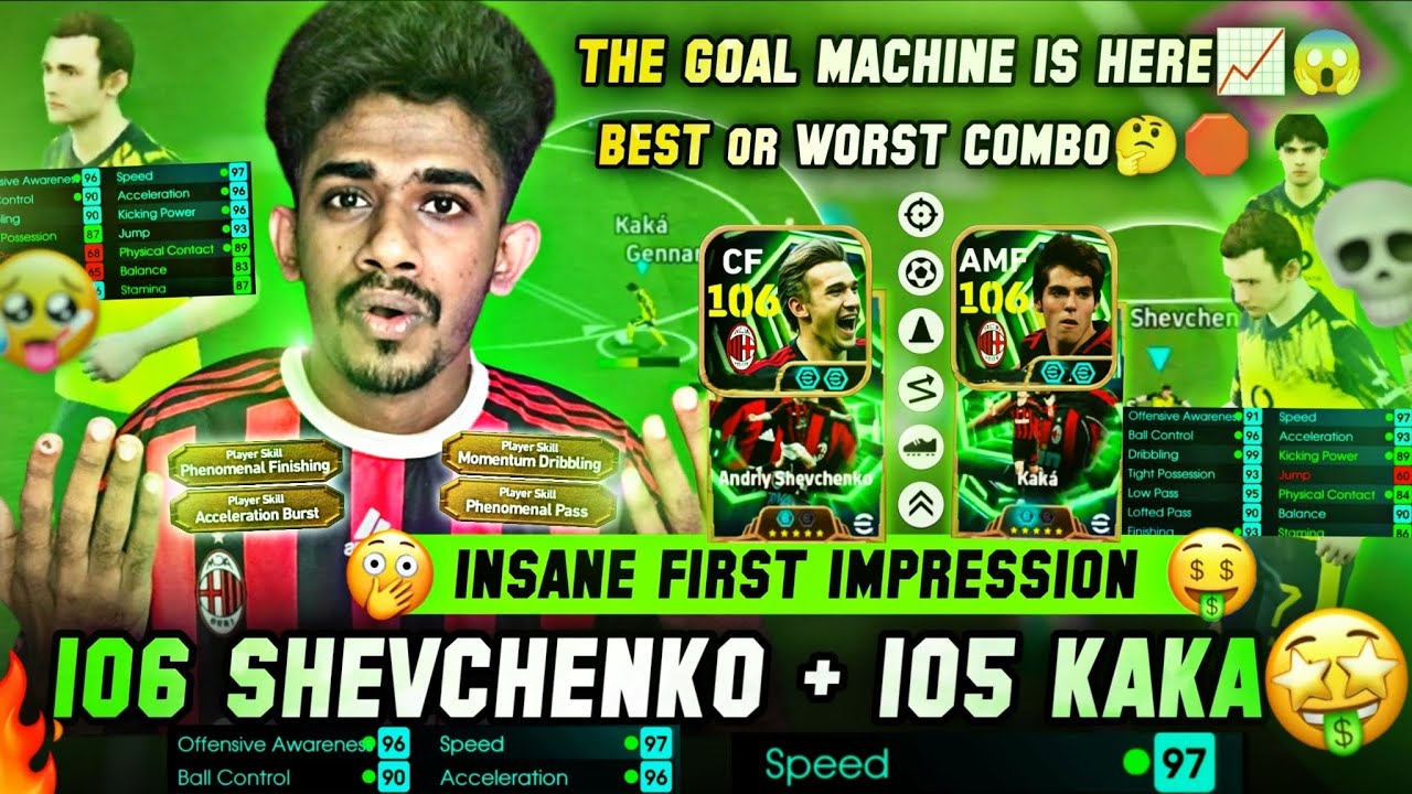 New 106 Shevchenko + 106 Kaka 📈 Deadly First impression🥵😍🥶Golden Duo😱in Efootball 26🔥 Glitch Cards🛑🛑