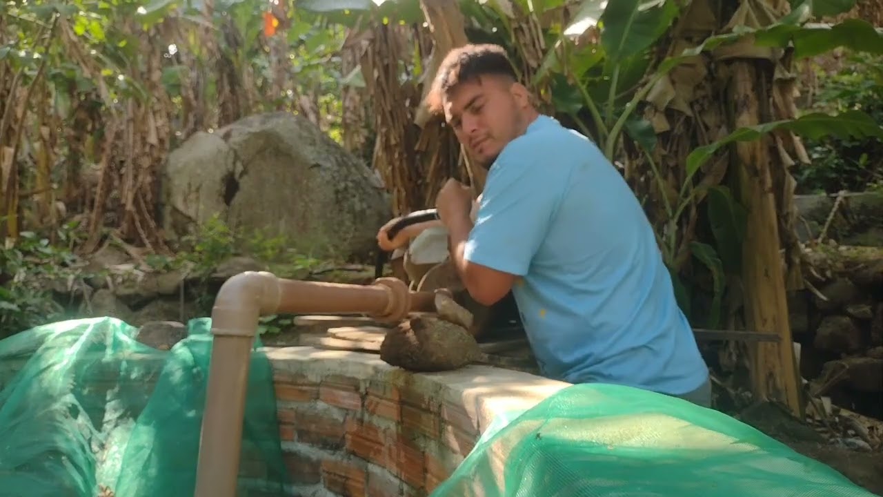 Ajeitando o motor e regando a horta #vidanaroça 