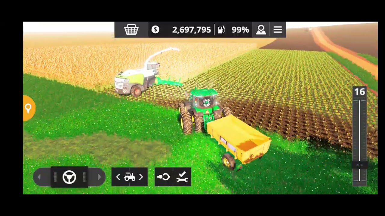 Parte 3 fazendo silagem no farming simulador 20. Com o maior reboque do jogo!! 🤣🤣🤣