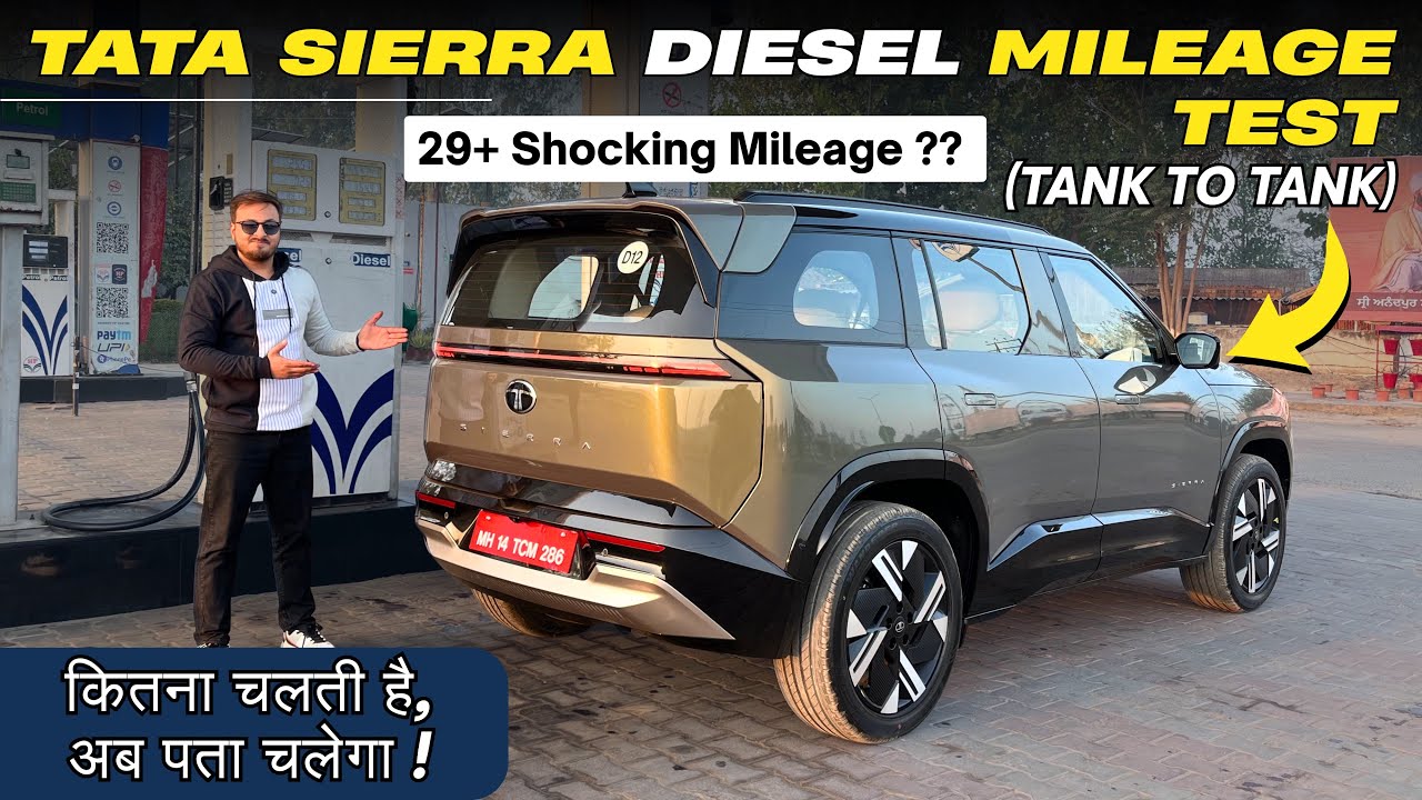Sierra Diesel Mileage Test 2025 😍|| Full Tank to Full Tank Actual Fuel Efficiency Tata Sierra Diesel