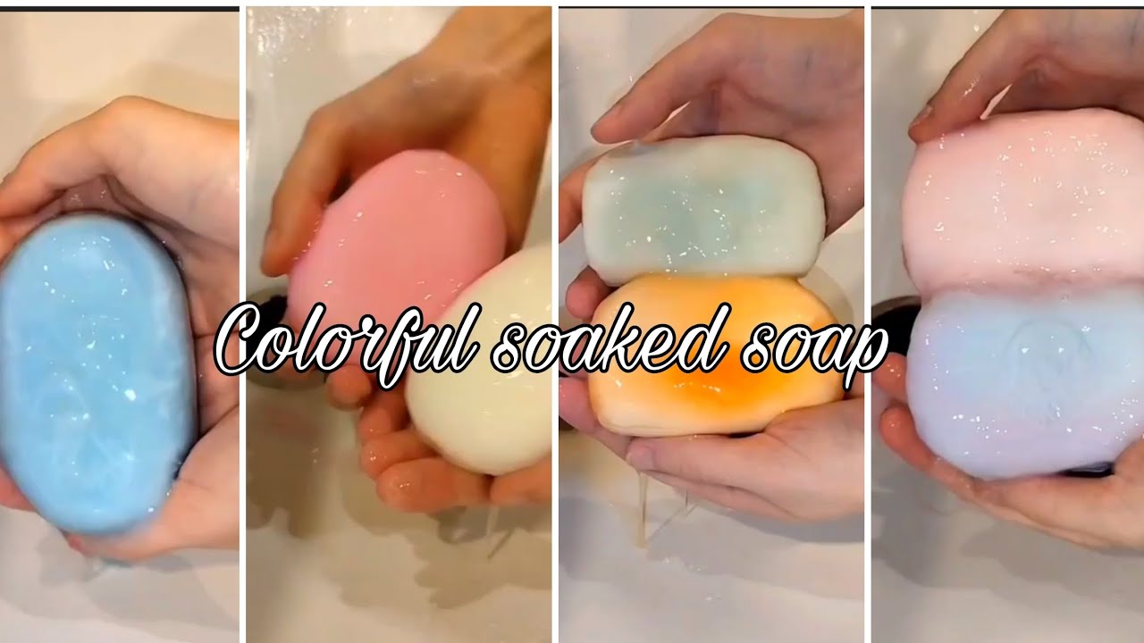 soft soaked soap compilation 🆕#asmr #soakedsoap #mushysoap #asmrsoap
