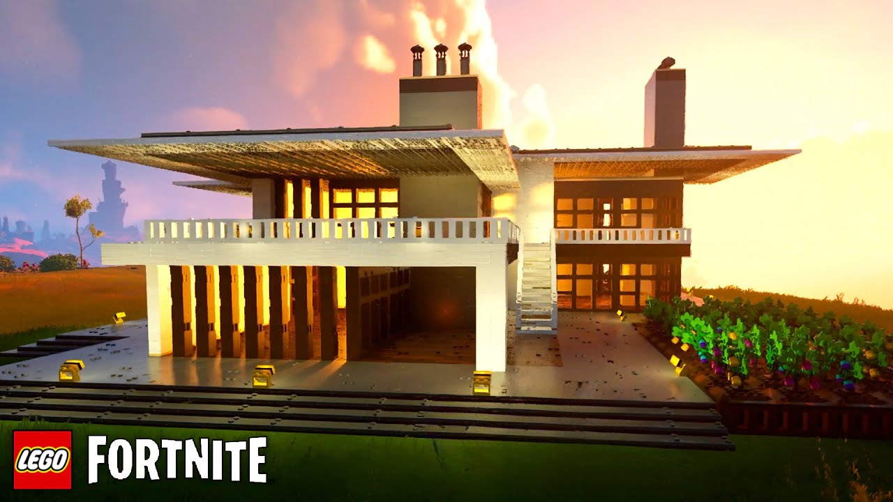 LEGO Fortnite Tutorial: Real Modern House Build Step-by-Step inspired by Kor Architects
