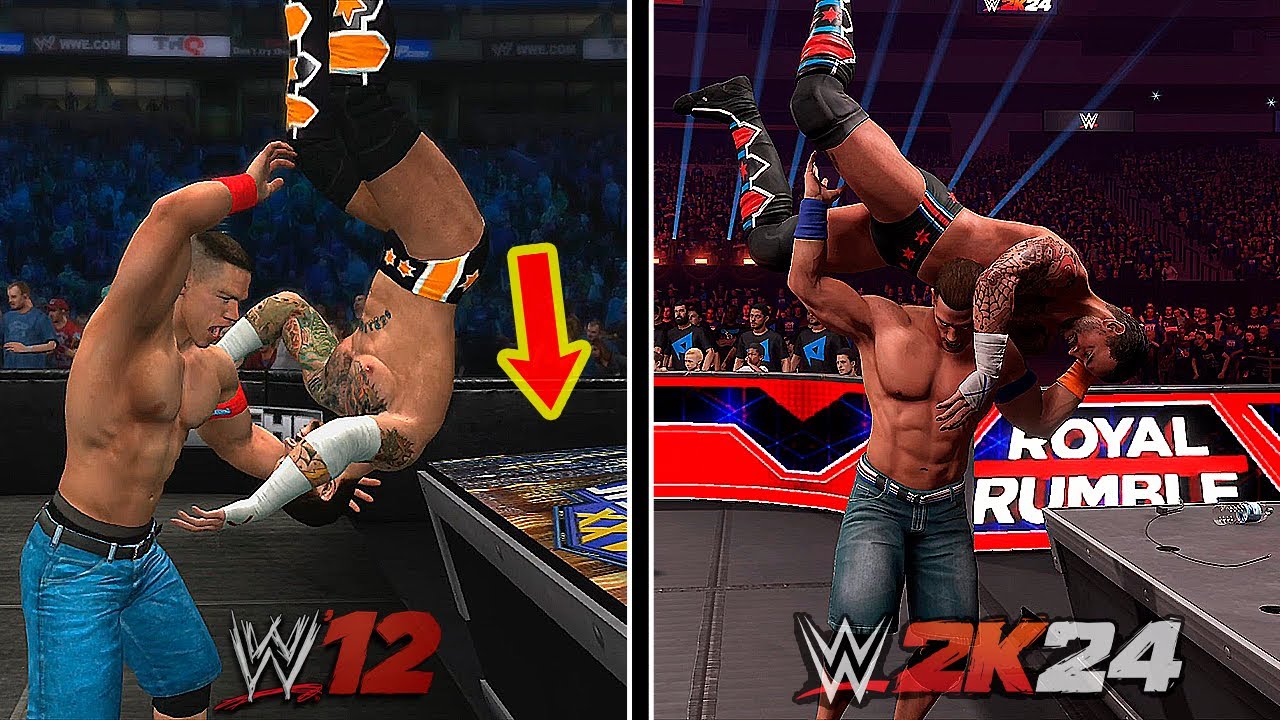 WWE 12 Vs. WWE 2K24 (Epic Finishers Comparison) !!!