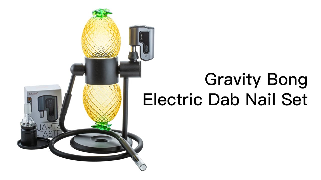 Pineapple Gravity Bong w/ Lookah Q7 Electric Dab Nail Set | PuffingBird.com